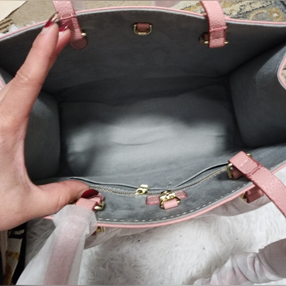 Pink Monogram on the go Tote Bag - Picture 4 of 8